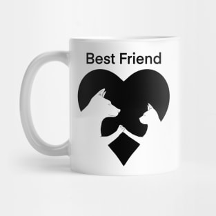 Dog and cat best friends Mug